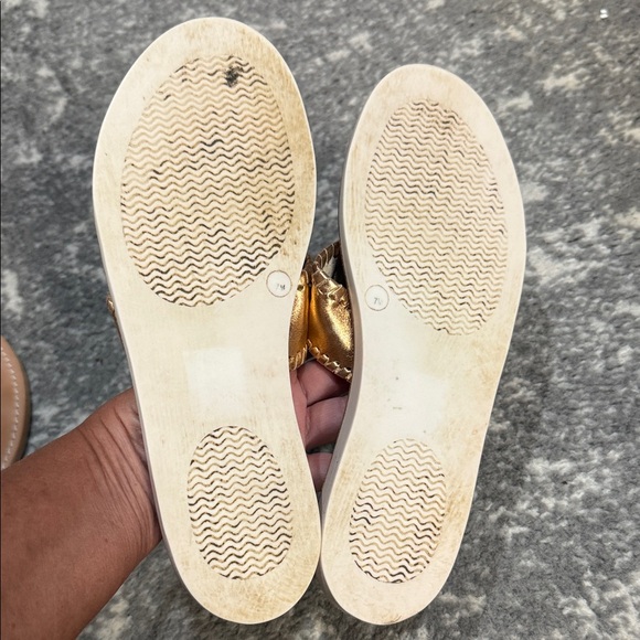 Jack Rogers Metallic Bronze  Leather Sandals - Picture 4 of 4